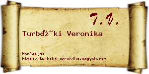 Turbéki Veronika névjegykártya